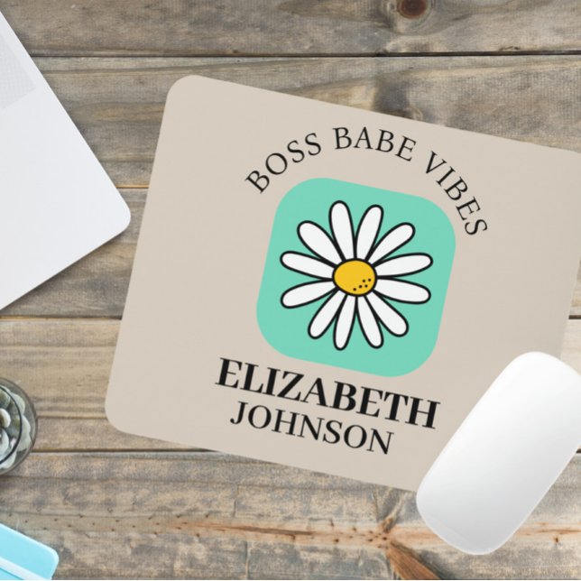Personalized Daisy Mouse Pad - Custom Name Mouse  (Criador carregado)