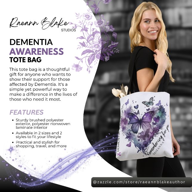 Personalized Dementia Awareness Tote Bag (Criador carregado)