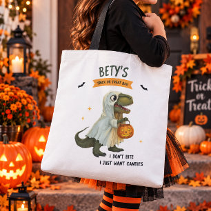 Personalized Dinosaur Halloween Tote Bag