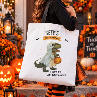 Personalized Dinosaur Halloween Tote Bag