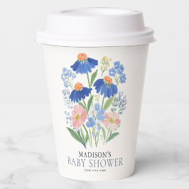 Personalized Dusty Blue Floral Baby in Bloom Showe