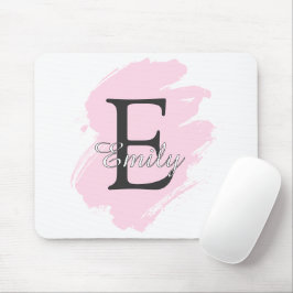 Personalized Dusty Rose Monogram Mouse Pad