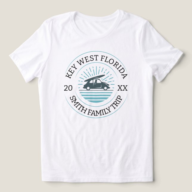 Personalized Family Beach Vacation Family Name (Design frontal)