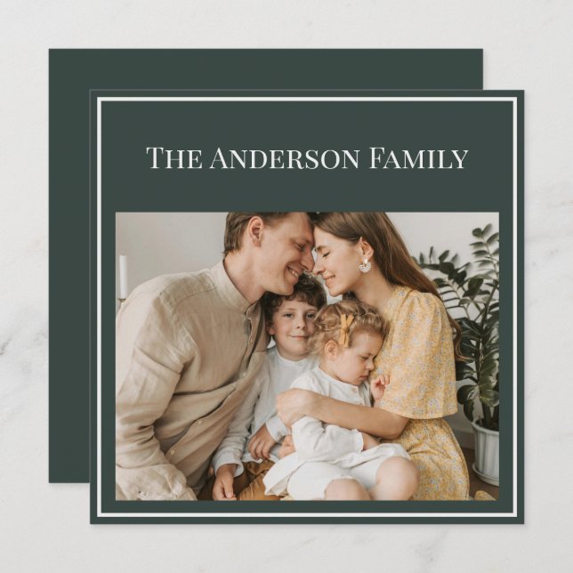Personalized Family Photo | Custom Family Name (Frente/Verso)
