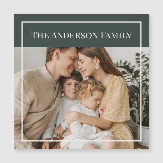 Personalized Family Photo | Custom Family Name  (Frente)