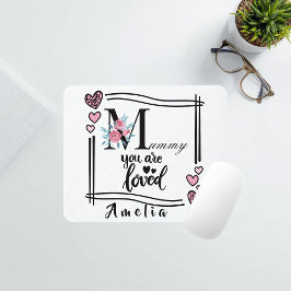 Personalized Floral Mommy Mousepad