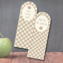 Personalized Floral Teacher Appreciation Bookmark 