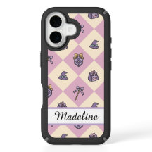 Personalized Girly Pink Academy Checkered