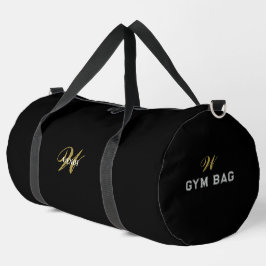 Personalized Gold Black Monogram Initial Travel