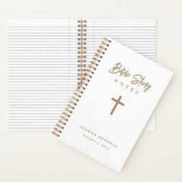Personalized Gold Script White Bible Study