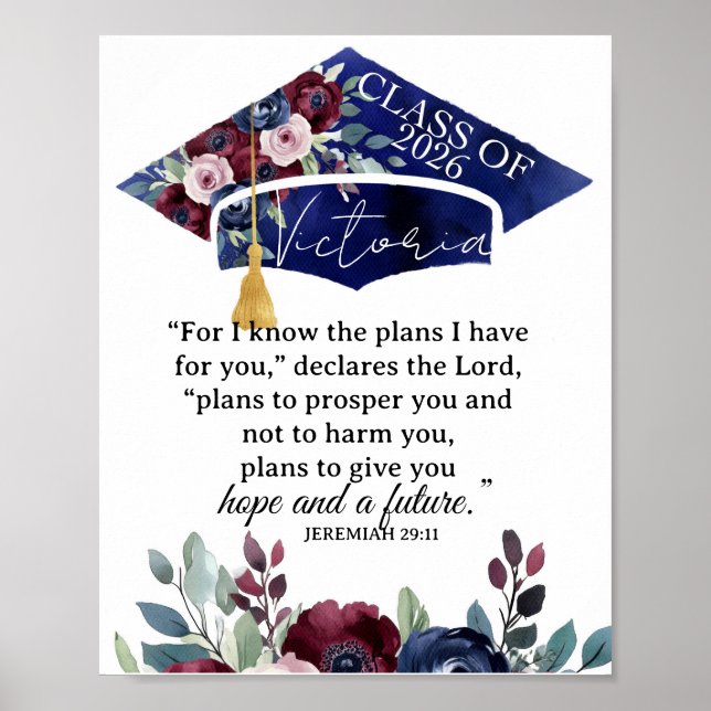 Personalized Graduation Poster with Name . Bible v (Frente)