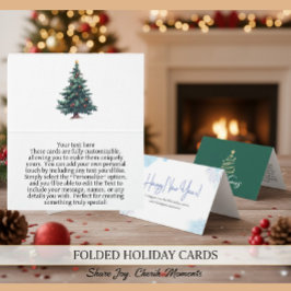 Personalized Green New Year Celebration Cards