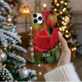 Personalized High-Poly Rose Bud Phone Case