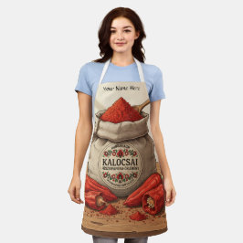 Personalized Hungarian Kalocsai Paprika Apron 