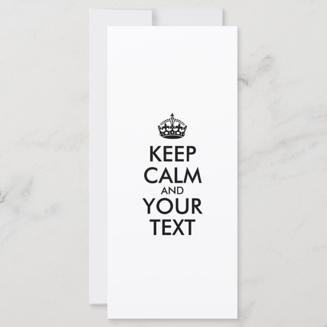 Personalized KEEP CALM and YOUR TEXT (Frente)