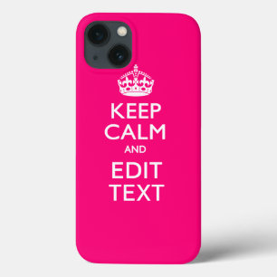 Personalized KEEP CALM AND Your Text EASILY PINK