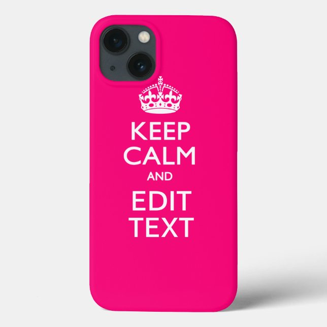 Personalized KEEP CALM AND Your Text EASILY PINK (Verso)