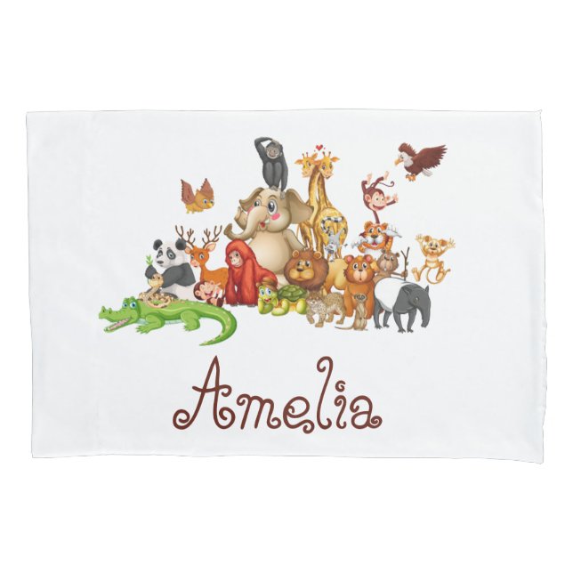 Personalized Kid's animals Square Sticker (Frente)