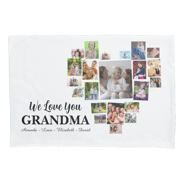 Personalized Love You Grandma Hearts 22 Photo (Frente)
