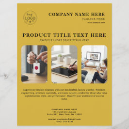 Personalized M Gold Flyer for Product Promotions