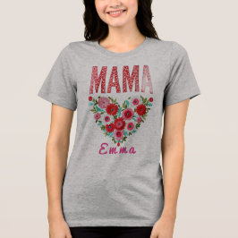 Personalized Mama Heart Floral Custom Gift