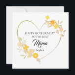Personalized Mama Name Mother’s Day Floral Heart<br><div class="desc">A soft floral heart design made to celebrate Mom in a meaningful way. Personalize the name to create a thoughtful and unique gift she will truly cherish. If you prefer a clean look, the name can be left blank. Perfect for Mother’s Day, this elegant and minimal style fits beautifully across...</div>