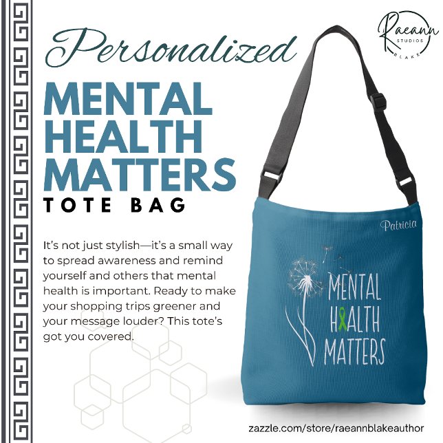 Personalized Mental Health Matters Tote Bag (Criador carregado)