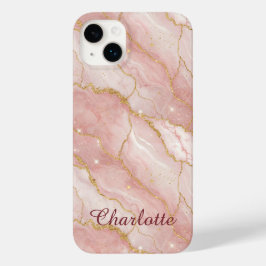 Personalized Modern Rose Quartz Marble Gold