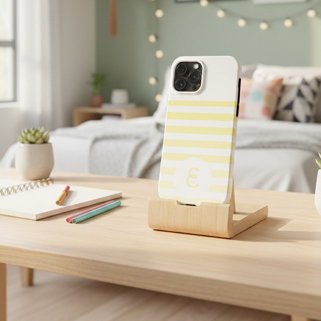 Personalized Monogram Minimal Striped Modern Desig (Criador carregado)