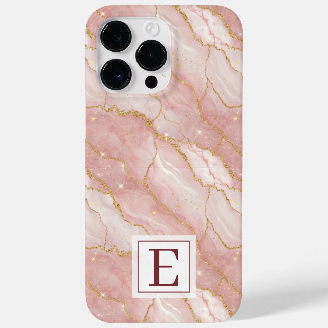 Personalized Monogram Rose Quartz Gold (Verso)