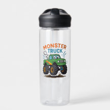 Personalized Monster Truck Kids Water Bottle