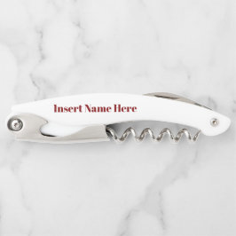 Personalized Name and Date, Custom Color Corkscrew