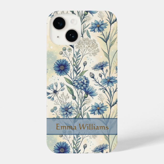 Personalized Name Blue Wildflowers (Verso)
