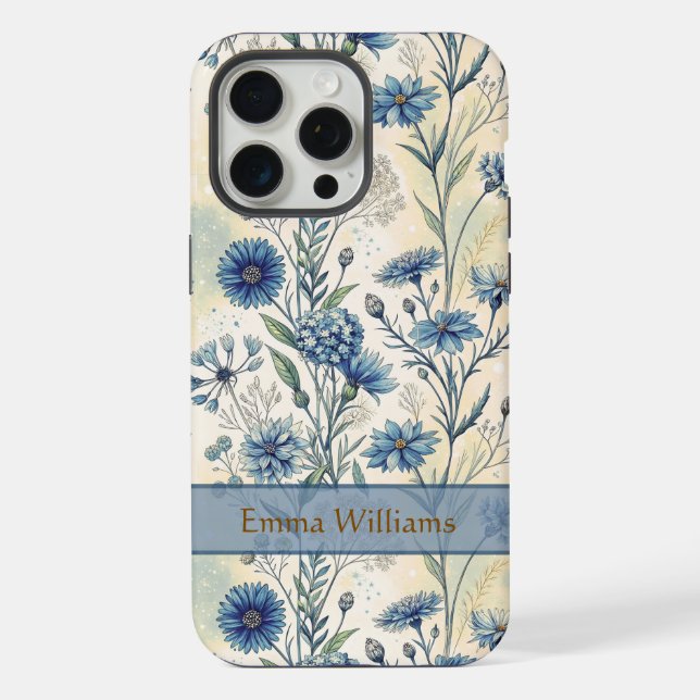 Personalized Name Blue Wildflowers (Verso)