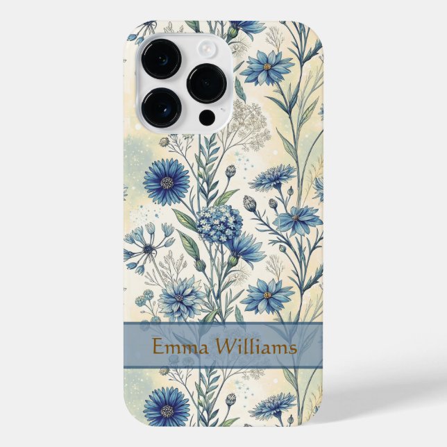 Personalized Name Blue Wildflowers (Verso)