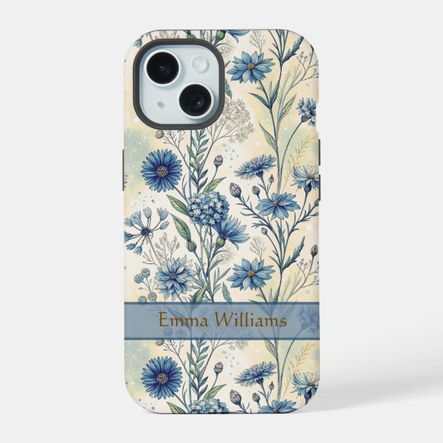 Personalized Name Blue Wildflowers (Verso)