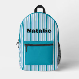 Personalized Name DARK TURQUOISE LINE STRIPES