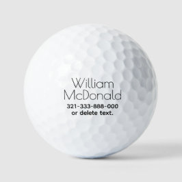 Personalized Name Golf Balls Template ART DECO 8