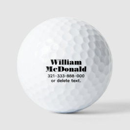Personalized Name Golf Balls Template BOLD 14