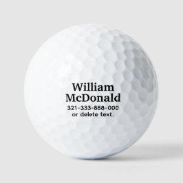Personalized Name Golf Balls Template DISPLAY 1