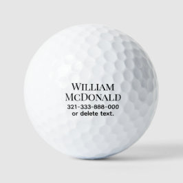 Personalized Name Golf Balls Template DISPLAY 8