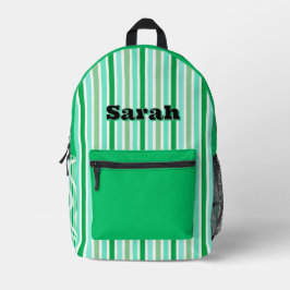 Personalized Name GREEN LINE STRIPES