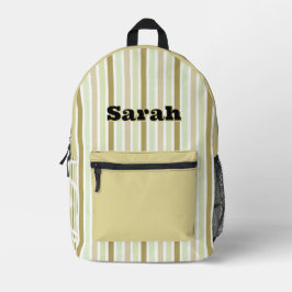 Personalized Name LIGHT GREEN LINE STRIPES