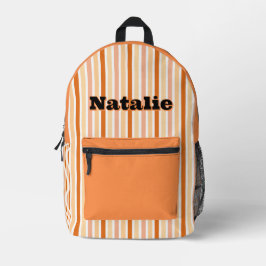 Personalized Name ORANGE LINE STRIPES