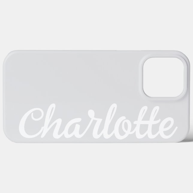 Personalized Name Stylish Modern Minimal LightGrey (Verso (horizontal))