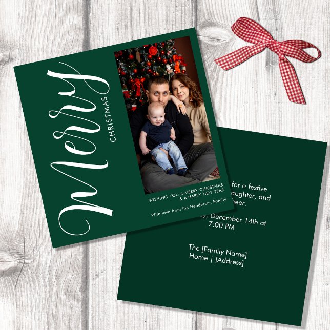 Personalized Photo Christmas Magnetic Card (Criador carregado)