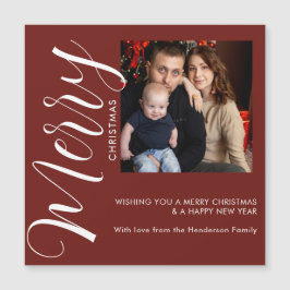 Personalized Photo Christmas Magnetic Card