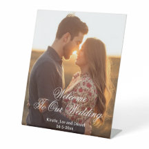 Personalized Photo Pedestal Sign – Custom Event