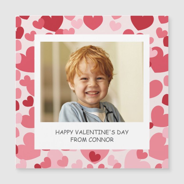 Personalized Photo Valentine Magnet (Frente)