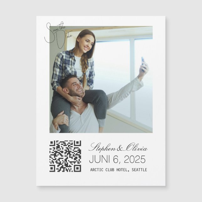 Personalized Photo Wedding Save the Date magnet (Frente)